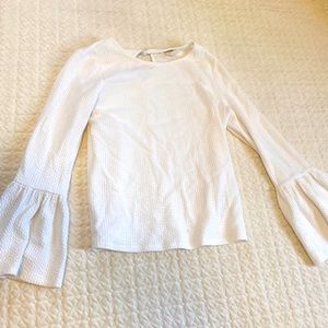 White long sleeve (bell sleeve) top size small